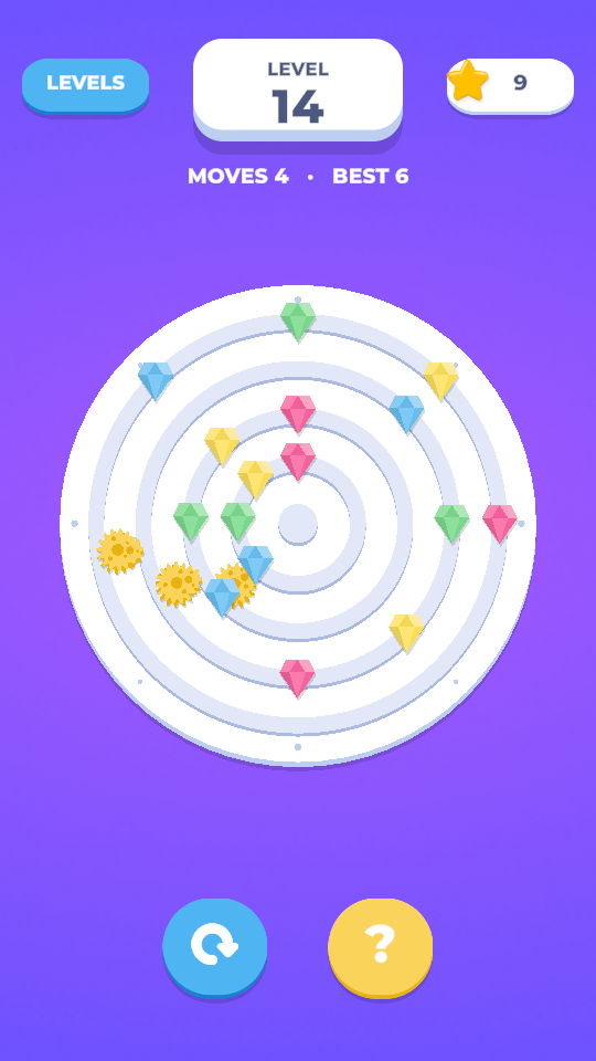 Level 14: a chain of three cogs