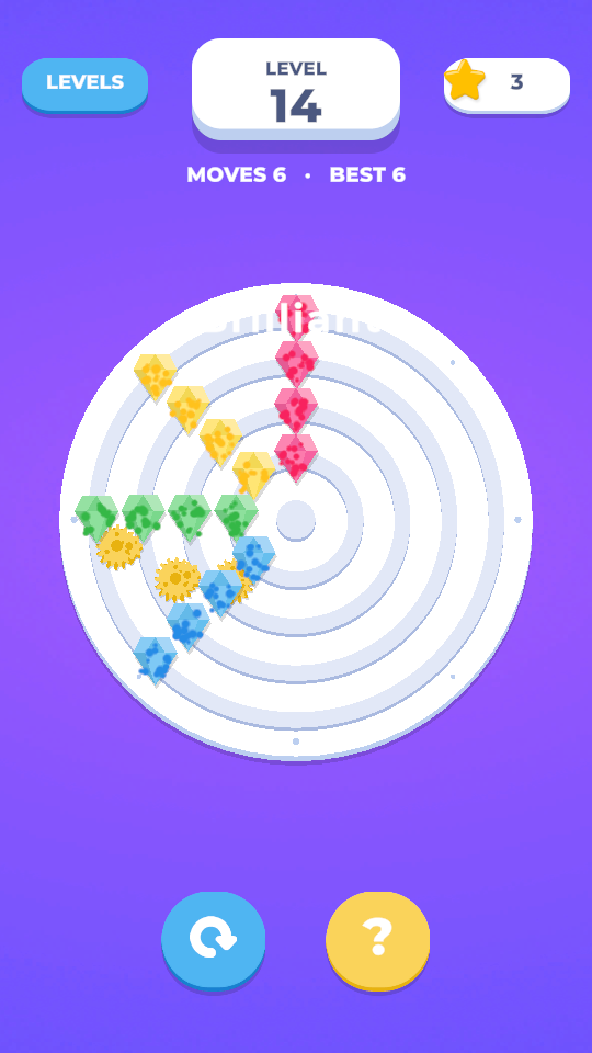 One turn, four colours clear