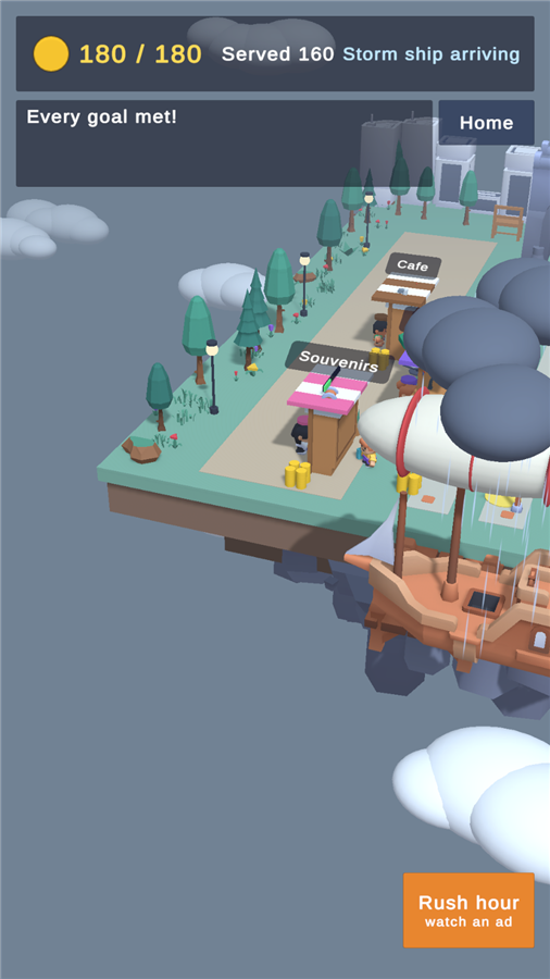 A storm ship arriving at Galewind Isle