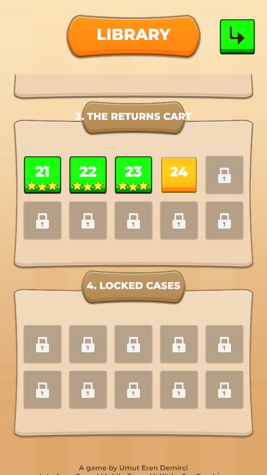 The level map, four chapters